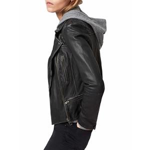 Chaqueta de Cuero de Cordero Genuino para Mujer, Tacto Suave, Piel de Cordero Premium, Abrigo de Moda para Motocicleta, Invierno, Proveedor OEM Personalizado - Product Image 6