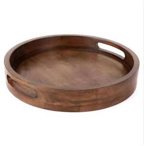 ถาดไม้ทรงกลมคุณภาพส่งออก ดีไซน์สวยงาม ใช้งานได้จริง ถาดไม้ธรรมชาติสำหรับงานจัดเลี้ยงและธุรกิจบริการ พร้อมจำหน่ายในราคาที่ดีที่สุด - Product Image 2