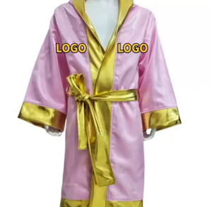 HAWK SPORTS INDUSTRIES HW-BR-001 Robe de boxe à capuche en satin, robe d'entraînement confortable, durable, respirante en polyester, MMA Muay Thai - Product Image 3