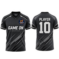 Maillot de football personnalisé sublimé à col en V pour homme, manches courtes, anti-transpiration, coupe athlétique, pour adulte