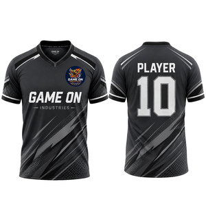 Customizable High Quality Unisex Breathable Printed <b>Soccer</b> Short Sleeve Jersey Durable Eco-Friendly V-Neck Quick Dry Custom - Product Image 1