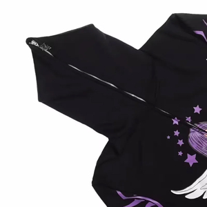 Sweat-shirts à capuche zippés Y2K originaux OEM, avec impression graphique personnalisée et broderie, unisexe, tenue décontractée, coton doux - Product Image 4