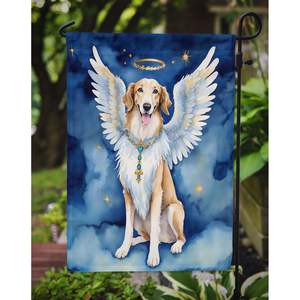 Drapeau de jardin multicolore Borzoï Mon Ange Boîte aux lettres Bannière décorative de jardin pour patio Illustration pour parterres de fleurs et panneaux de pelouse - Product Image 3