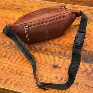 Casual Fanny Pack for Women Genuine Leather <b>Men</b> Waist <b>Bag</b> Fanny Pack Multi-Pocket Hip <b>Bum</b> <b>Bags</b> for Travel Hiking Cycling Running - Product Image 5