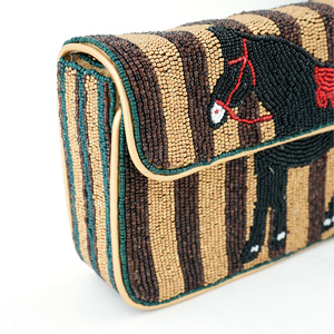 Bolso de Mano de Lujo para Mujer, Hecho a Mano, de Algodón Suave, con Cuentas de Vidrio Multicolores, Diseño de Caballo, Regalo Elegante - Product Image 3