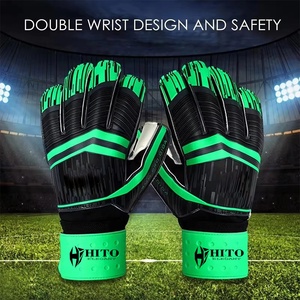Guantes de Portero de Neopreno Negro y Verde con Diseño Personalizado, Látex Alemán Grabado, Correa de Látex Alemán de 4mm, Palma Plana - Product Image 6