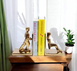 Sujetalibros Metálicos Tradicionales Pulidos de Primera Calidad para un Estilo Interior de Alta Gama, Fuerte Sujeción y Decoración Elegante - Product Image 3