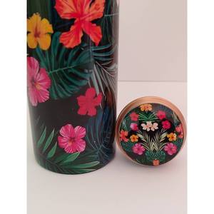 Tropical Floral Printed <b>Copper</b> Water <b>Bottle</b> Reusable Leakproof Designer <b>Drink</b> <b>Bottle</b> Decorative Gift OEM Wholesale Export - Product Image 3