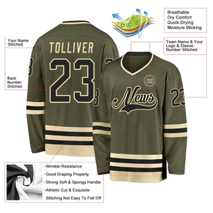 Camisetas de Hockey sobre Hielo Transpirables Personalizadas de Alta Calidad para Hombre con Logotipo Personalizado, Nueva Ropa de Hockey sobre Hielo Personalizada, Ropa de Hockey al por Mayor - Product Image 6