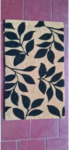 Tapis d'entrée personnalisé en caoutchouc et fibre de coco avec brosse métallique, à dos antidérapant et amortissant, pour bureaux, maisons et hôtels - Product Image 3