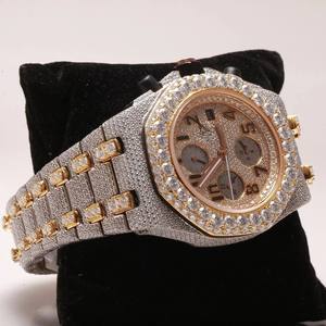 Nueva llegada VVS Clarity Leb Grown Diamond reloj de cuarzo de lujo de alta calidad Hip Hop marca Iced Out esferas personalizadas - Product Image 5
