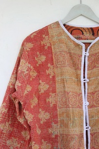 แจ็กเก็ต Kantha สำหรับทุกเพศ, แจ็กเก็ตกันธาสไตล์วินเทจสำหรับผู้หญิง - Product Image 2