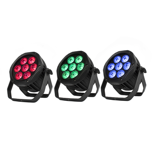 SHEHDS IP65 Waterproof LED Par 7x18W RGBWA UV 6-in-1 Outdoor DMX512 Stage <b>Light</b> for Event Building Garden - Product Image 6