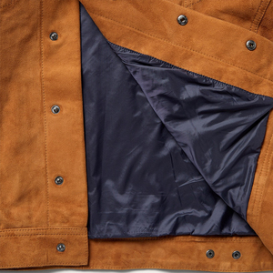 Wholesale <b>Men</b> Genuine Brown <b>Suede</b> Leather <b>Jacket</b> Fur Collar Vintage Fashion Winter <b>Jacket</b> - Product Image 5