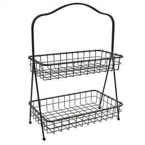 Panier en fil de fer à deux niveaux pour cuisine et salle de bain, qualité exceptionnelle à prix raisonnable - Product Image 3