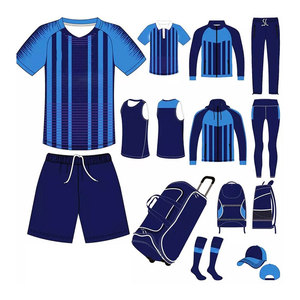 ชุดฟุตบอลครบชุด ชุดแข่งขันฟุตบอลสำหรับผู้ใหญ่ แบบกำหนดเอง ผ้าโพลีเอสเตอร์ 100% แห้งเร็ว เสื้อฟุตบอลแบบยูนิฟอร์ม - Product Image 1