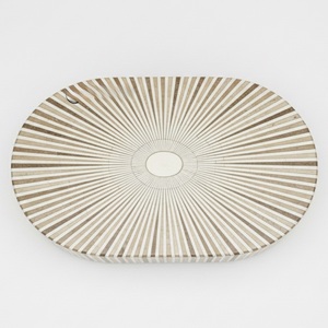 Table en os incrusté de la marque ILAHI, design moderne, détails en agate, rangement, meuble portable pour la maison - Product Image 2