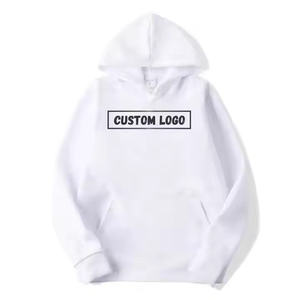 เสื้อฮู้ดดี้ผู้ชายผ้าฟลีซเทอร์รี่ปักลายตามสั่ง ทรงโอเวอร์ไซส์ หนานุ่ม โพลีเอสเตอร์/คอตตอน สีพื้น MOQ ต่ำ สำหรับฤดูหนาว - Product Image 1