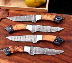 OEM High Quality 4 PCS Professional <b>Kitchen</b> <b>Knife</b> Set With Damascus Steel Blade and Custom Handle <b>Kitchen</b> <b>Knife</b> Set For Hot Sale - Product Image 4
