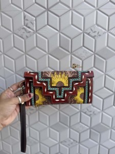 Bolso de mano de cuero repujado estilo occidental, superventas, con diseño de girasol, para mujer, multiusos - Product Image 2