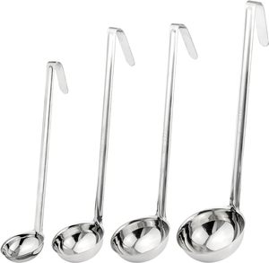 Stainless Steel Professional Ladle Long Handle Serving Utensil Home Kitchen Eco-Friendly Dishwasher Safe Wedding Celebration Use - Product Image 1