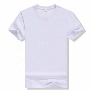 T-shirt à manches courtes pour homme, col rond, coupe classique, couleur unie, décontracté, en jersey de coton tricoté - Product Image 3