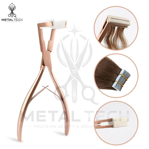 Juego de Pinzas Profesionales para Extensiones de Cabello con Acabado Metálico Pastel, Mordazas de Silicona Suave, Herramientas de Unión con Resorte - Product Image 3