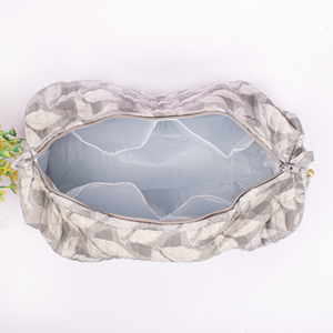 Sac de voyage cosmétique en coton matelassé, écologique, de luxe, imprimé floral, unisexe, réutilisable, multifonctionnel, durable et tendance - Product Image 5