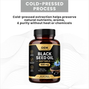 Cápsulas de Aceite de Semilla Negra Prensado en Frío de Marca Privada, 500 mg, Ricas en Timocinona para Apoyo Inmunológico y Digestivo - Product Image 5