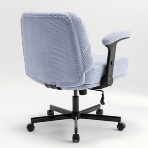 Sedia da Ufficio Confortevole con Seduta Larga, Cuscino Spesso, Design Girevole Regolabile, Braccioli Ribaltabili, Ruote Girevoli in PU - Product Image 5