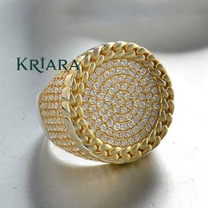 Anel de Moissanite de Boa Qualidade, Acessório de Joalheria da Moda Hip Hop para Homens e Mulheres, Ideal para Festas, Disponível para Venda - Product Image 3