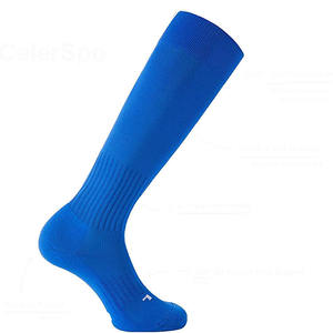 Men's Blue Knee High Sports <b>Socks</b> Knitted Breathable Polyester Spandex Regular Fit Solid Color Summer Use - Product Image 4