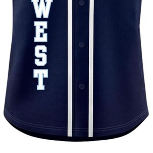 Maillot de baseball à boutons, uniforme sportif athlétique respirant à manches courtes, vêtement décontracté et tendance - Product Image 6