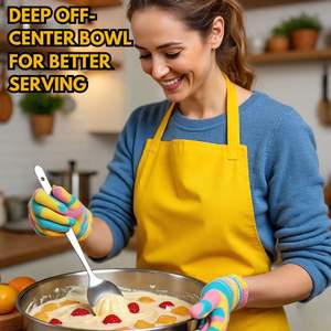 Cuchara de Cocina Chef Kunz, Elegante, de Acero Inoxidable Plateado, 2 Cucharadas, 9 Pulgadas, con Acabado Espejo, Reutilizable y Ligera - Product Image 6