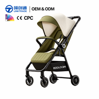 Poussette de voyage portable pour bébé, pliable d'une seule main, légère, adaptée aux avions, quatre saisons, amortisseur à 4 roues, certifiée CE