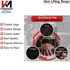 Sangles de musculation robustes pour hommes et femmes, support de poignet pour soulevé de terre et powerlifting, fournisseur OEM - Product Image 6