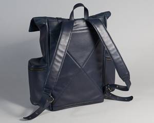 Genuine Leather <b>Roll</b> Top <b>Backpack</b> Mens Campus Laptop Bag Cowhide Travel Rucksack Retro College Book Bag LTBP-0138 - Product Image 5