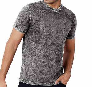 Camiseta para Hombre con Efecto Desgastado - Estilo Retro Mineral - Algodón Peinado Premium - Estilo Transpirable - Corte Vintage Atemporal - Product Image 1