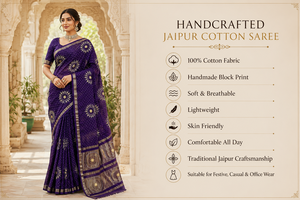 Sari en soie indienne violette CHOHAN TEXTILE, broderie dorée complexe, vintage, longueur ras du sol, infroissable, pour mariages et fêtes - Product Image 2