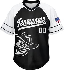 Uniforme de Béisbol Sublimado Completo, Camisetas y Pantalones Deportivos Estampados, Nombre y Número Personalizados, Camisetas de Béisbol Sublimadas con Cuello en V - Product Image 3