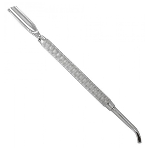 Pousse-cuticules double face en acier inoxydable et râpe à pieds à long manche pour l'élimination des peaux mortes, emballage personnalisé, professionnel pour les ongles - Product Image 4