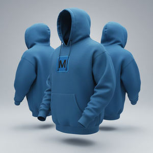 Sudadera con Capucha de Algodón para Hombre, Estilo Urbano, con Logotipo Personalizado OBM, de Alta Calidad, Gruesa y con Relieve, de BD - Product Image 1