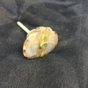 Poignées de meuble en agate géode de luxe bohème en gros, véritable toucher, forme libre, technique artisanale, imitation antique, articles décoratifs - Product Image 5