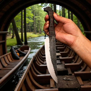 Smith Custom Handmade Carbon Steel Viking Raven Norse <b>Head</b> <b>Styled</b> Straight Edge 5.5" Blade DIY OEM/ODM Camping Clip Point Knife - Product Image 5