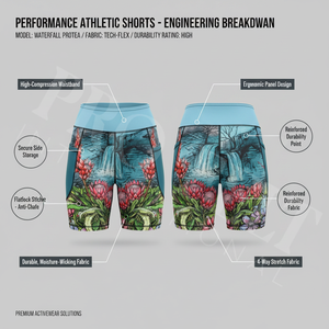 Shorts de sport imprimés taille haute avec logo personnalisé, séchage rapide, pour yoga, gym, course à pied, fitness, avec poches, extensibles, style cycliste - Product Image 2