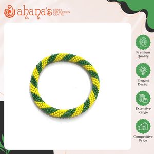 Vente en gros de bracelets en perles de verre pour femmes, faits main au crochet, de haute qualité, multicolores, attrayants, fabriqués au Népal, tendance et décontractés - Product Image 2