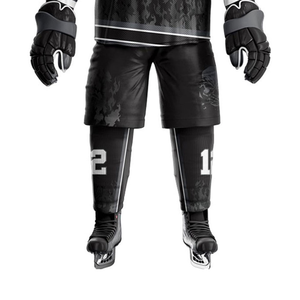 Ensemble d'uniformes de hockey sur glace sublimés avec maillot à manches longues et short assorti pour équipes 280g - Product Image 5