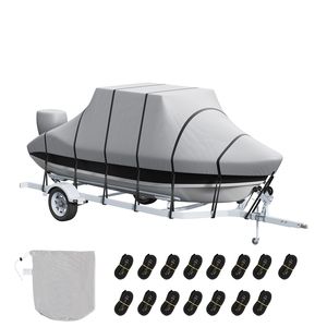 Telo Copribarca Impermeabile T-Top 20FT 22FT in Oxford PU 600D Grado Marino con Cinghie Antivento e Fibbie - Nuovo - Product Image 1