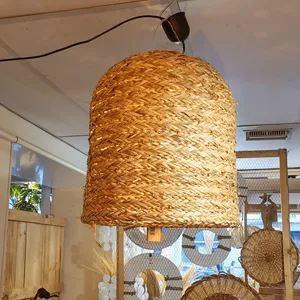 Abat-jour en jonc de mer tressé naturel pour lampe suspendue, décoration pour la maison, l'hôtel, la station balnéaire, fabriqué au Vietnam - Product Image 5