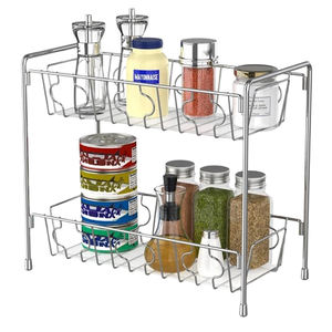 Ensemble de 3 étagères murales en acier inoxydable de luxe, finition noire, pour épices, style moderne - Product Image 5